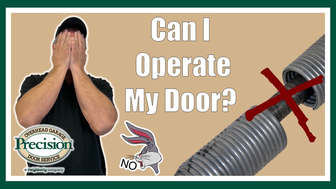Garage Door Broken Spring - Can I Open It?